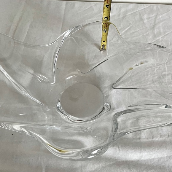 Daum France Vintage Signed Clear Crystal Glass Dish 12”x 10”x3” - Picture 4 of 14
